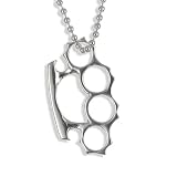 Sterling Silver Knuckle Duster Pendant on Ball Chain