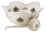 Spode Christmas Tree 14-Inch Centerpiece Bowl and Ladle