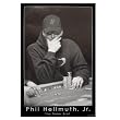 Phil Hellmuth Black and White Poster