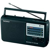 Sony ICF38 Portable AM/FM Radio (Black)