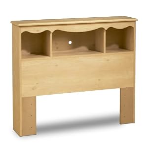 South Shore Furniture, Lily Rose Collection, Bookcase Headboard 39, Romantic Pine