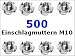 500 Einschlagmuttern Verzinkt M 10 für Klettergriffe bzw. Kletterwand / Boulderwand