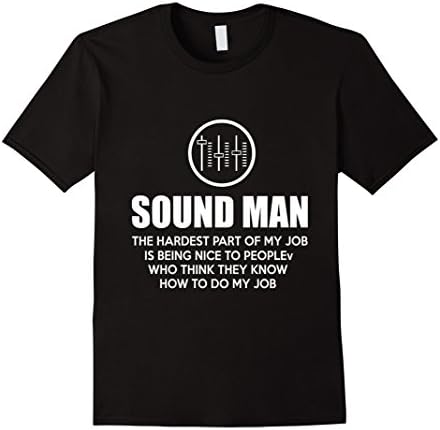 Men's Sound Man TShirt - Funny Gift for Sound Engineers 2XL Black