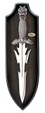 Tibetan Spirit Knife by Kit Rae - Dagger with Wooden Display Plaque and Elaborate Steel Blade