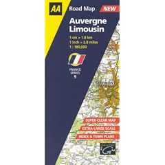 Auvergne Limousin (AA Road Map France Series)