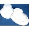 2 White Plastic Necklace Jewelry Displays Busts Chain Holders