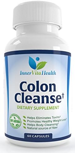 ALL NATURAL Colon Cleanse - Premium Weight Loss and Detox Health Supplement - Inner Vita Health's Gentle, Yet Potent Colon Cleanse Detox Formula Is Made From All Natural Ingredients - Super Colon Cleanse Pills - Supports Weight Loss, Detox and a Healthy Digestive System - 100% Natural - 900mg Proprietary Blend, 60 Capsules, 30 Servings -