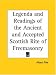 Legenda and Readings of the Ancient and Accepted Scottish Rite of Freemasonry