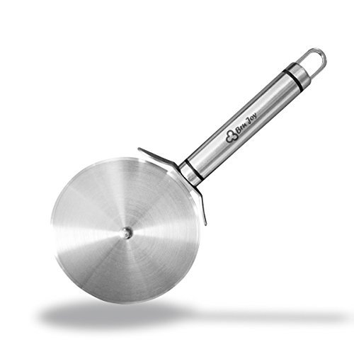 Bru Joy 4 Inch Pizza Cutter Wheel, 18/10 Stainless Steel, Bigger &amp; Sharper by Bru Joy