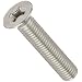 18-8 Stainless Steel Machine Screw, Metric, Flat Head, Phillips Drive, Meets DIN 965 Specifications, M3-0.5, 8mm Length, Pack Of 100