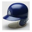 Los Angeles Dodgers Miniature Replica MLB Batting Helmet w/Left Ear Covered by Riddell