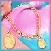 14K Guardian Angel Religious Charm Bracelet