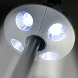 IMAGE OF Outdoor Patio Beach Sun Umbrella Camping Tent Auto Car Repair UFO Night Lights 24 LED Lantern Silver