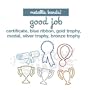 Stretchy Shapes Silly Bands, Animal Bands 24 Band Pack, Good Certificate, Blue Ribbon, Gold Trophy, Medal, Silver Trophy, Bronze Trophy Metallic Bands Perfect for Incentives