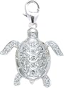 14k Gold Diamond Sea Turtle Charm (1/10 cttw)