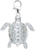14k Gold Diamond Sea Turtle Charm (1/10 cttw)