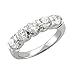 14k White Gold 5-Stone Diamond Engagement Ring / Band, Size 7 (H-I, I, 1.54 carat)