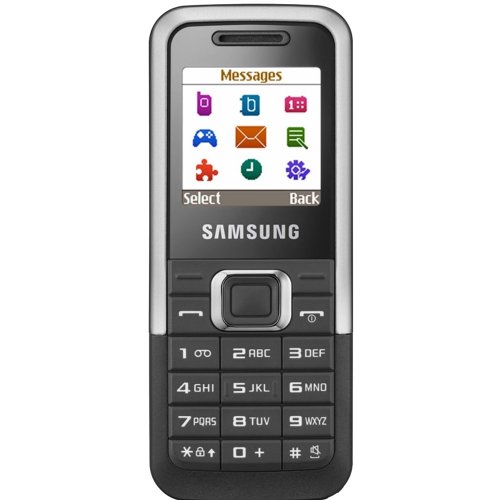 Samsung E1120 Orange Pre-Pay Mobile Phone Including £10 Airtime - Black/Silver