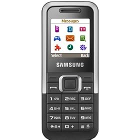 Samsung E1120 Orange Pre-Pay Mobile Phone Including �10 Airtime - Black/Silver