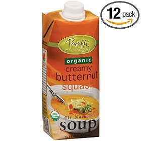 Pacific Natural Foods Organic Soup, Creamy Butternut Squash, 16-Ounce Cartons (Pack of 12)