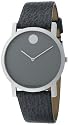 Movado Men's Classic Museum Gray Sharkskin Strap Watch #0606288