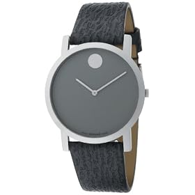 Movado Men's Classic Museum Gray Sharkskin Strap Watch #0606288