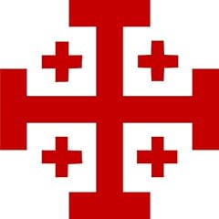 PREMIUM Aufkleber CHRISTENTUM CHRISTUS Ritterorden vom Heiligen Grab zu Jerusalem Christen Kreuz -- KONTURSCHNITT -- Gr�sse: 8 cm -- ideal f�rs Auto Motorrad Biker Caravan LKW Motorr�der Sticker Autoaufkleber -- mit Schutz Laminat und Transferfolie -- Made in Germany -- Sehr lange Haltbarkeit !!