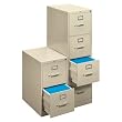 HONH414PP - 4-Drawer Letter File, Vertical, 15x22x48-3/4, Black