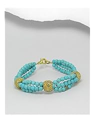 Turquoise Bracelet In Brass