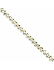 Genuine 14K Yellow Gold Diamond Bracelet 11 Grams Of Gold 100% Satisfaction Guaranteed.