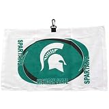 MICHIGAN STATE SPARTANS OFFICIAL PRINTED LOGO GOLF TOWEL