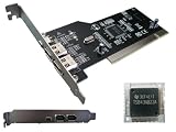 Carte Controleur PCI vers FireWire 400 IEEE1394a - 3 ports - Chipset TEXAS INSTRUMENTS TI TSB43AB22A