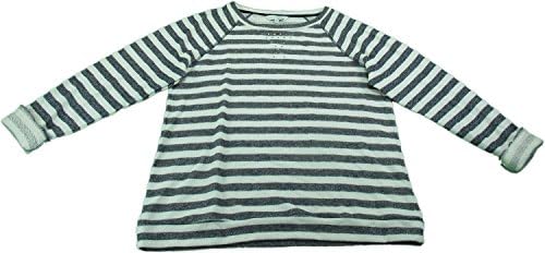 Ellen Tracy Company Ladies Size Medium Embellished Sweatshirt Navy Stripe