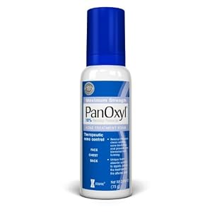 PanOxyl Acne Treatment Foam - 10% Benzoyl Peroxide, 2.64-Ounce Bottle