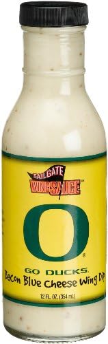 Tailgate University of Oregon Bacon Blue Cheese Wing Dip, 12-Ounce Glass Bottles (Pack of 6)