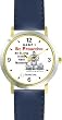 Habit 1 - Be Strong (English Text) - DELUXE TWO-TONE WATCH from THE 7 HABITS - WATCH COLLECTION BY WATCHBUDDY&reg; - Arabic Numbers - Blue Leather Strap-Size-Women's Size-Small