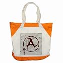 Accent Tote Bag Orange of Anarchy Symbol