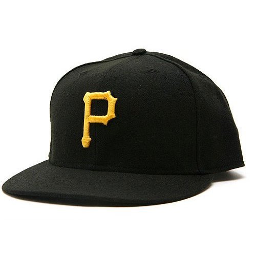 Pittsburgh Pirates NEW ERA Fitted Baseball Wool Hat - Black