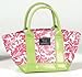 Bungalow Scout Micro Dean-O Tote, French Twist Pink / Green Faux Leather Trim, 12471