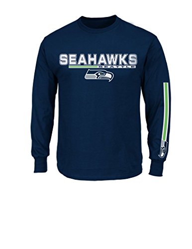 NFL Seattle Seahawks Men's UVH Tee, Navy, XX-Large
