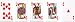 Royal Flush Of Hearts Throwing Cards Set