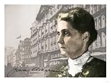 416Q0x Tz%2BL. SL160  Social Reformer Jane Addams Against a Photo of Downtown Chicago in the 1890s Giclee Poster Print, 24x32