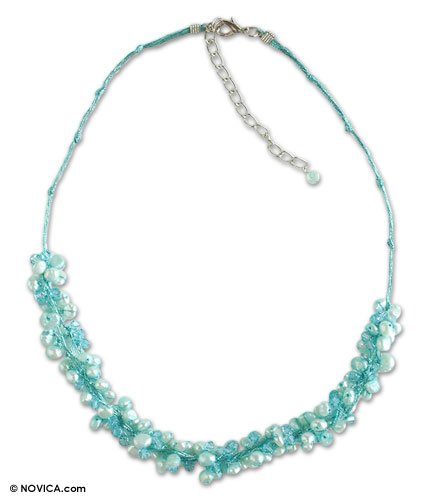 Pearl necklace Azure Mystique 18.5 L