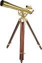 Barska Anchormaster 36x80mm Brass Refractor Telescope Telescopew/ Mahogany Floor Tripod