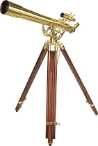 Barska Anchormaster 36x80mm Brass Refractor Telescope Telescopew/ Mahogany Floor Tripod