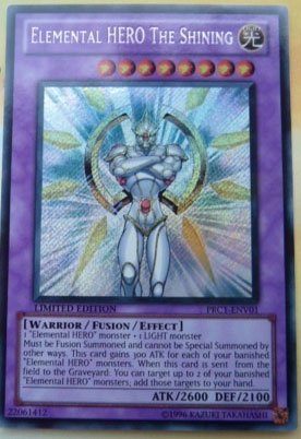Yugioh - PRC1-ENV01 Elemental Hero the Shining Secret Rare 2012 Premium Tin Promo On Sale