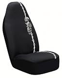 Barbed Wire Skulls Bucket Seatcover