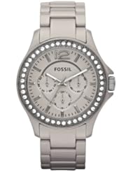 Fossil Watches, Womens Riley Ceramic Watch Stone Grey