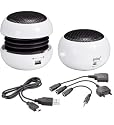 Soundball weiß Mini-Lautsprecher mit versch. Adaptern