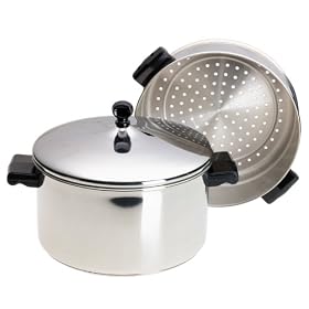 Farberware Classic Stainless Stock Pot with Lid & Steamer Insert 6 Qt.
